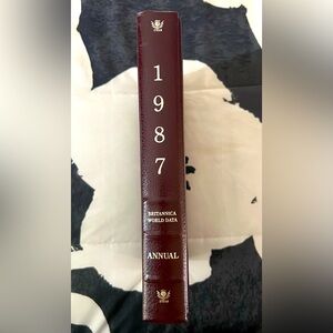 RARE - Burgundy- 1987 Annual World Book of the Year Encyclopedia Britannica